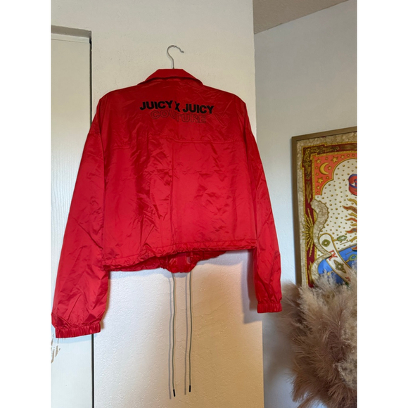 NWT, Juicy X Juicy Couture Red Lightweight Cropped, Nylon Jacket. - Picture 4 of 4